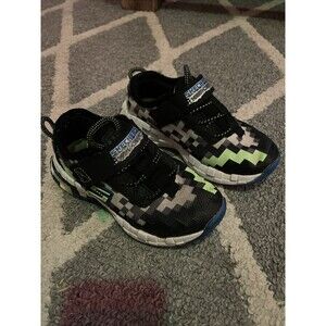 Skechers Mega Craft Cubozone Orange Black Green Magna Fit Boys' Sneakers Size 12
